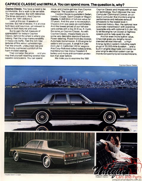 1981 Chevrolet Full-Line Brochure Page 5